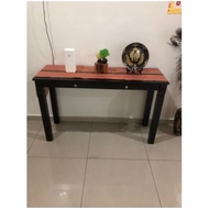 4 Feet Full Solid Console Table / Study Table (Wenge / Oak)
