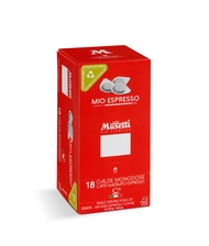 Caffe Musetti 18 pcs in Box Easy Serve Espresso (ESE) pods Mio Espresso Rossa 44 mm 60% Arabica Coffee Pods