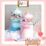 Carousel Sanrio Kuromi Cinnamoroll Melody Popompurin Stellalou Soft Rubber Cake Topper Carousel Cake