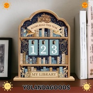 YOLANDAGOODS1 Books Read Tracker, Wooden Handmade Reading Tracker Signage,  Books Read This Year 2D 