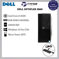 Dell Optiplex 3060 MT i5-8400 8GB RAM 240GB SSD Desktop PC Computer (Refurbished)