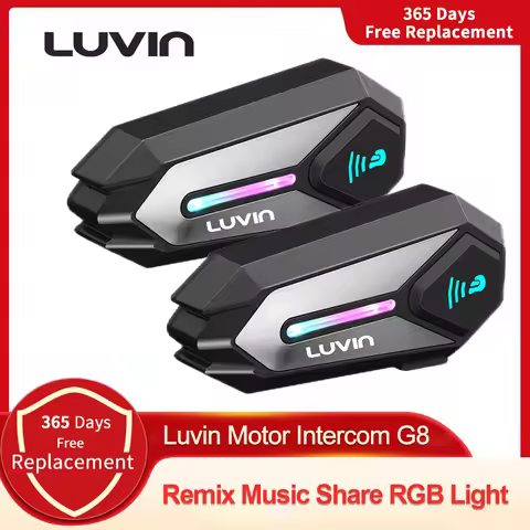 Luvin G8 Motorcycle Intercom Helmet Headset Bluetooth Headphones Waterproof Music Player Speaker 300