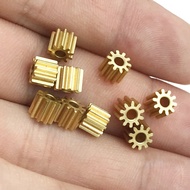 10PCS 0.5M 12T Copper Gear 12Teeth 0.5 Modulus Aperture 3.16mm Pinion Toy Brass Gear Metal Gears Par