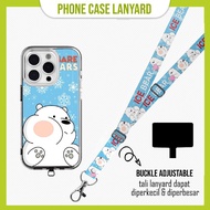 GANTUNGAN [SOFTCASE Set] Ice Bear Bears Case Strap Lanyard Mobile Hanger a15 a16 a54 a74 a76 a96 a57