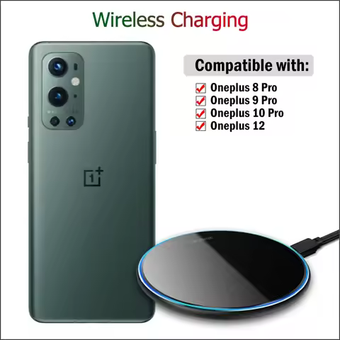 15W Universal Fast Wireless Charger for Oneplus 12 / 10 Pro / 9 Pro / 8 Pro Wireless Charging Pad wi