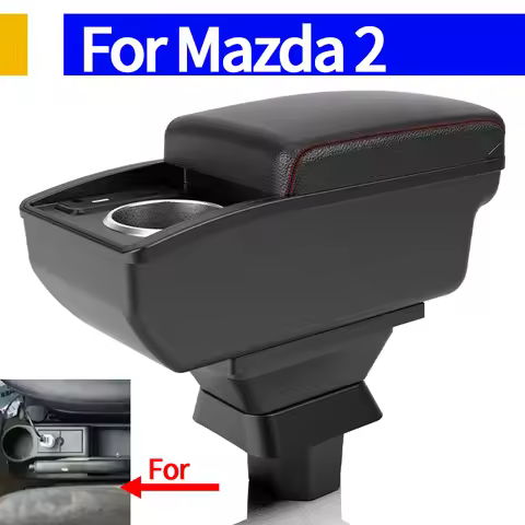 For Mazda 2 armrest box Mazda 2 Demio car center console modified double-layer storage space car acc