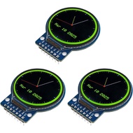 3PCS Modul Paparan Skrin Bulat TFT LCD 1.28 Inci RGB 240 * 240 GC9A01 Driver 4 Wire SPI untuk Arduin