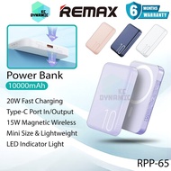 Remax RPP-65 10000mAh Powerbank Magnetic Wireless Power Bank Remax RPP65 20W Fast Charging Powerbank
