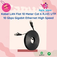 10 Meter Flat LAN Cable Cat 6 RJ45 UTP Gigabit Ethernet 10 Gbps Cat6 Wifi Internet Network RJ 45