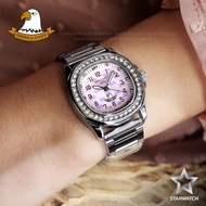 AMERICA EAGLE นาฬิกาข้อมือผู้หญิง สายสแตนเลส รุ่น AE8036L – SILVER/PINK