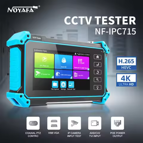 NOYAFA Nf-IPC715 CCTV Tester 5Inch 4K 1920x1080P 8MP AHD CVI TV SDI With HDMI VGA RJ45 Input Monitor