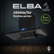 Elba Designer Hood EH-R9033(BK) 1800m3/hr Suction Power Heat AUTO Clean Touch Screen Gesture Motion 