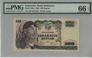 Uang Kuno 1968 Soedirman/Sudirman 500 Rupiah PMG 66 EPQ  | Wmk Arms