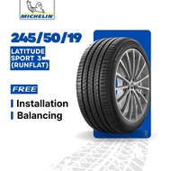 [Free Installation] 245/50/19 Michelin Latitude Sport 3 ZP Runflat (Year 2021) New Tyre Tire Tayar