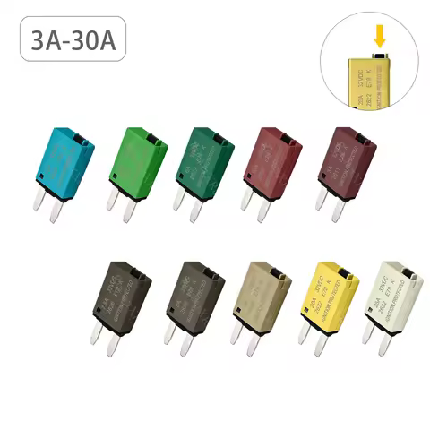 ATM Manual Resettable Fuse Low Profile Mini Blade Fuse 3A 5A 10A 15A 20A 30A for Marine RV 12V/32V C