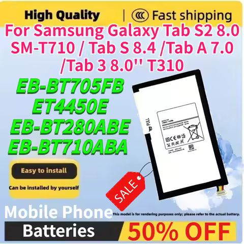 EB-BT705FBE T4450E EB-BT710ABA Tablet Battery for Samsung Galaxy Tab S2 8.0 SM-T710 / Tab S 8.4 /Tab