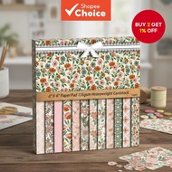 12 Large Retro Pink Flower Material Papers for Journal Decoration, DIY Tools, Student Stationery, Ar