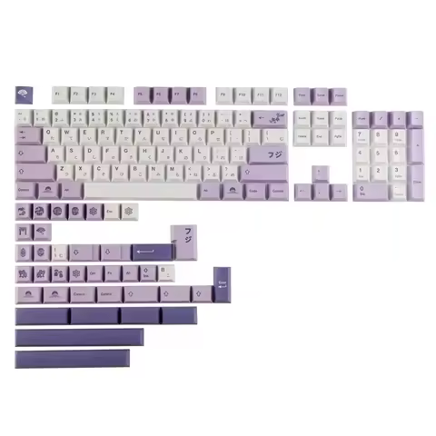 Wisteria Keycap Premium PBT 140 Keys/Sets Cherry Profile ISO Enter ANSI Layout Keycaps For GH60 GK61