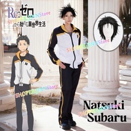 -JINN-RE:ZERO NATSUKI SUBARU Cosplay Costume SUBARU Cosplay Jacket Pants Wig Suit Anime Roleplay Out