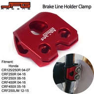 JFG Racing Motorcycle CNC Brake Line Hose Clamps Holder For CR125 CR250 CRF250R CRF250X CRF450 R X C