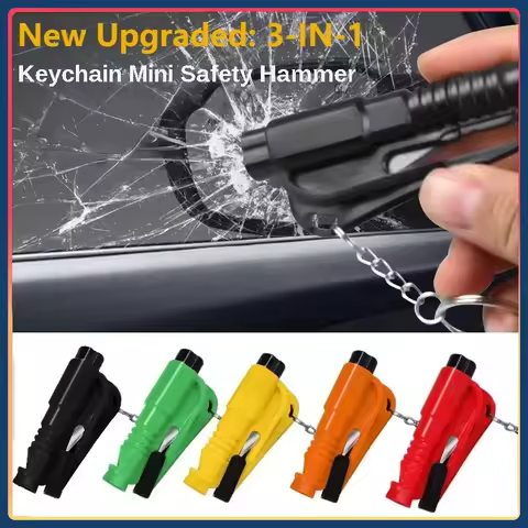 Safety Hammer Car Escape Tool 3-in-1 Window Breaker Seat belt Cutter Compact Emergency Hammer Escape