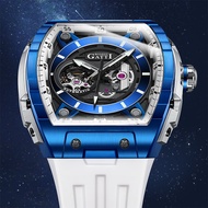 BONEST GATTI Men's Automatic Watch Skeleton Mechanical Movement Top Brand Original Sapphire Crystal 