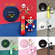 For OPPO Enco Buds2 Case OPPO Enco Air2 Pro Silicone Soft Case Cartoon Night Fury Mario Keychain Pendant OPPO Enco Air2 / Enco X Shockproof Shell Protective Cover