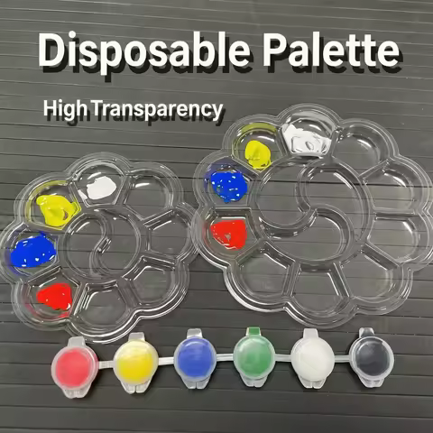 50Pcs Painting Water Color Watercolor Mixers Disposable Color Mixing Plate Color Pallet Watercolor M