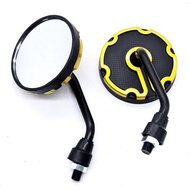 sell well gc132003 - / 1 Pair Motorcycle Rearview Mirror Retro Round Auxiliary Side Mirror Modified Parts For Electric Bike Scooter
