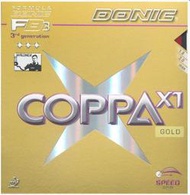 『良心桌球小舖』Donic Coppa X1 Gold (黃金X1) 硬度35度