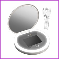 UV Camera Makeup Mirror Double-Sided Portable 2X Magnifying Smart UV Camera with Dimmable LED Lights