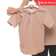 BGM POLO Kids Kurta Panglima With Butang Kayu-pocket-BP-KK069PWB-BPP