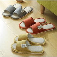 Women's And Men's Indoor Slippers Slipper linen Anti-slip Flat Open Toe Hotel Unisex Indoor Bedroom Home Casual Sandals