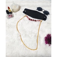 Mask Strap Accessories with Prism Connector marble mix Crystal red
