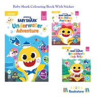 [AEiOU] Colouring Book with Stickers - Baby Shark (Pelangi) Children/Kanak-kanak
