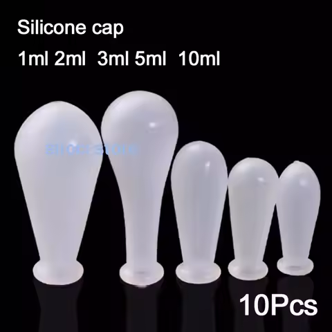 Laboratory dropper silicone cap pipette rubber head glass pipette 1ml/2ml/3ml/5ml/10ml 10Pcs