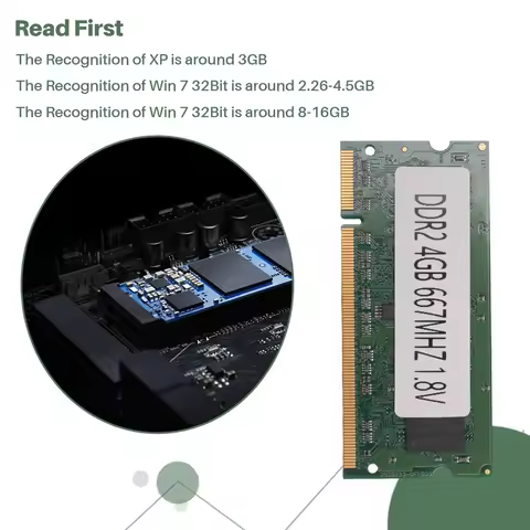 4GB DDR2 Laptop Ram 667Mhz PC2 5300 SODIMM 2RX8 200 Pins For AMD Laptop Memory