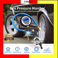 Air Pump Tire Pressure Level 0-220 PSI 0-16Bar Gauge Use To Measure And Inflate Cars Sedans And Pick