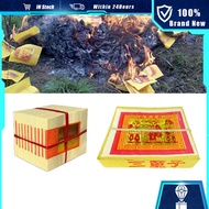 Kim Wishing Burning Papers Ancestor Money Burn for Worship Sacrifices to Gods or Ancestor