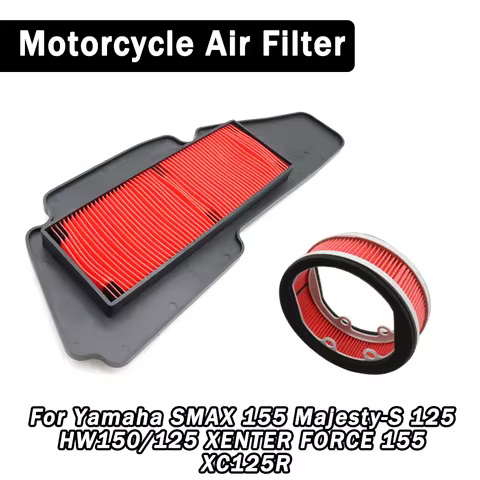 For Yamaha XENTER FORCE SMAX 155 XC125R Majesty-S 125 HW150 HW125 Motorcycle Engine Air Filter Clean