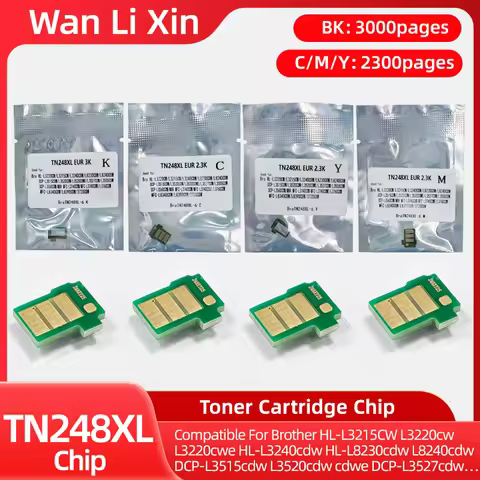 3K 2.3K TN248 TN248XL Toner Cartridge Chip for Brother MFC-L3740CDW L3760CDW L8340CDW L8390CDW HL-L3
