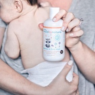 Mild By Nature แชมพูและบอดี้วอชสูตรไม่ระคายเคืองตาสำหรับทารก กลิ่นพีช ขนาด 380 มล Mild By Nature Tear-Free Baby Shampoo &amp; Body Wash 380g Made in USA