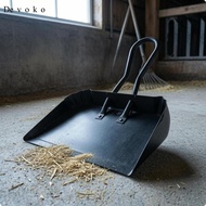Devoko Industrial Dustpan Ridged Edges Metal Dustpan Debris Pan Black-Coated Cleaning Tool Sturdy fo