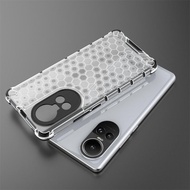 Honeycomb Shockproof For OPPO Reno 10 Case Armor Phone Capa For Reno 10 Pro Cover Translucent TPU For OPPO Reno10 Pro Plus Case