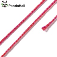 1roll 20M Polycotton Cord Flat for Jewelry Making Red 2x0.7mm about 21.87 Yards(20m)/Roll