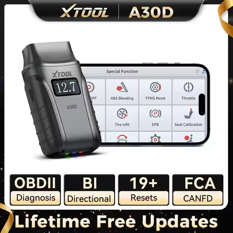 XTOOL Anyscan A30D OBD2 Automotive Scanner Wireless Car Code Reader with Lifetime Free Updates & 19 