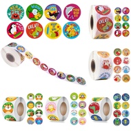 Stickers cuộn khen thưởng khích lệ bé học tập 500 sticker/1 cuộn