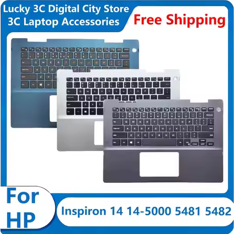 New For Dell Inspiron 14-5000 5491 5481 5482 Replace Laptop Palmrest Case US Keyboard Backlit Cover 