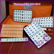 [現貨可交收] [GM804-16 玫金晶] 連盒+麻雀牌尺+骰子 不漏洞拉 越南麻雀 馬吊 麻將 Vietnam Mahjong in a Case 全154只 有牌尺 打台牌一樣掂