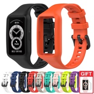 Silicone Sport Strap With Case Full Cover Wristband For Huawei Band 6 / Huawei Band 7 / Honor Band 6
